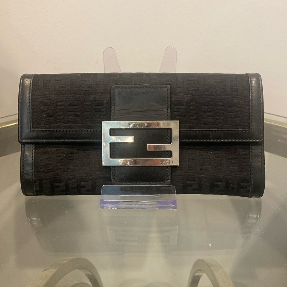 FENDI Black Zucca Long Wallet [Full Inclusion]